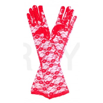 Gloves long lace Red BUY